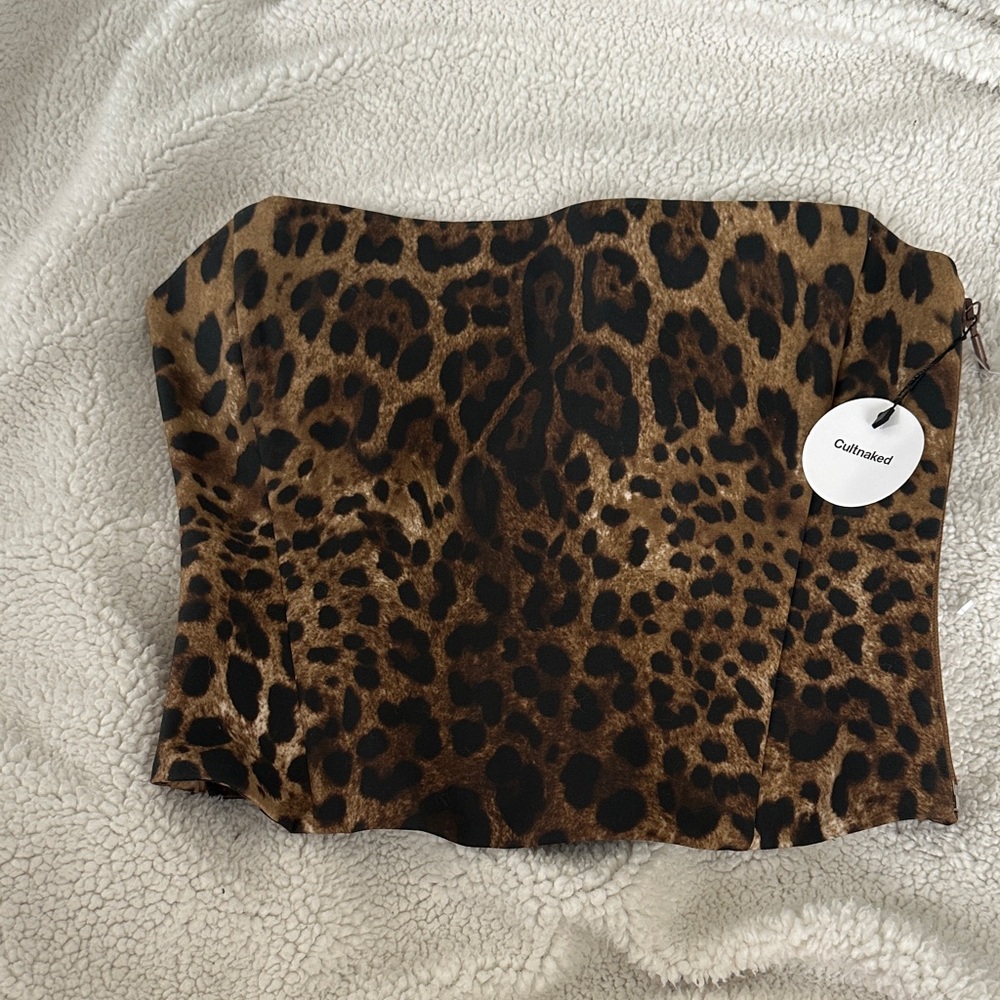 CULTNAKED Leopard Print Corset Top